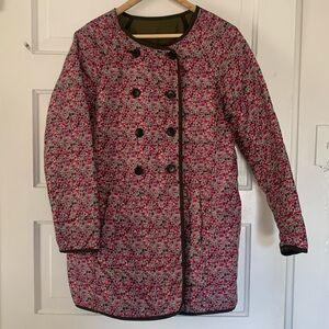 I ❤️ J Crew Liberty of London lightweight floral puffer reversible size S